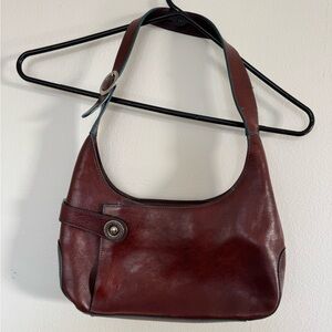 Wilsons Leather Pelle Studio Brown Leather Shoulder Bag Y2K Minimalist